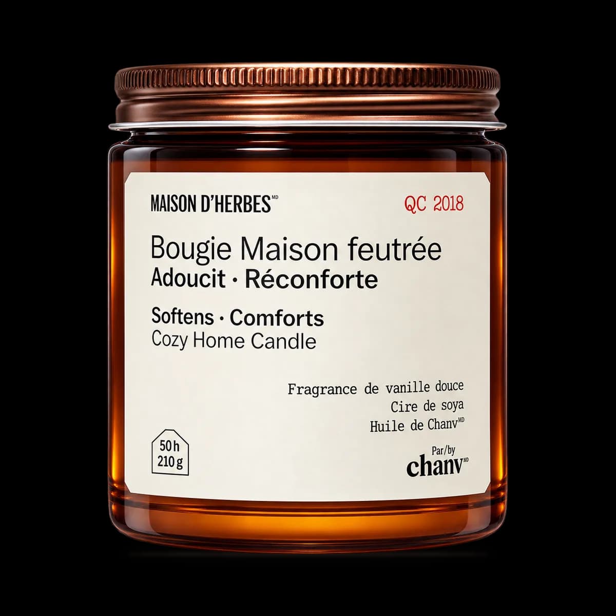 Bougie Maison feutrée 
