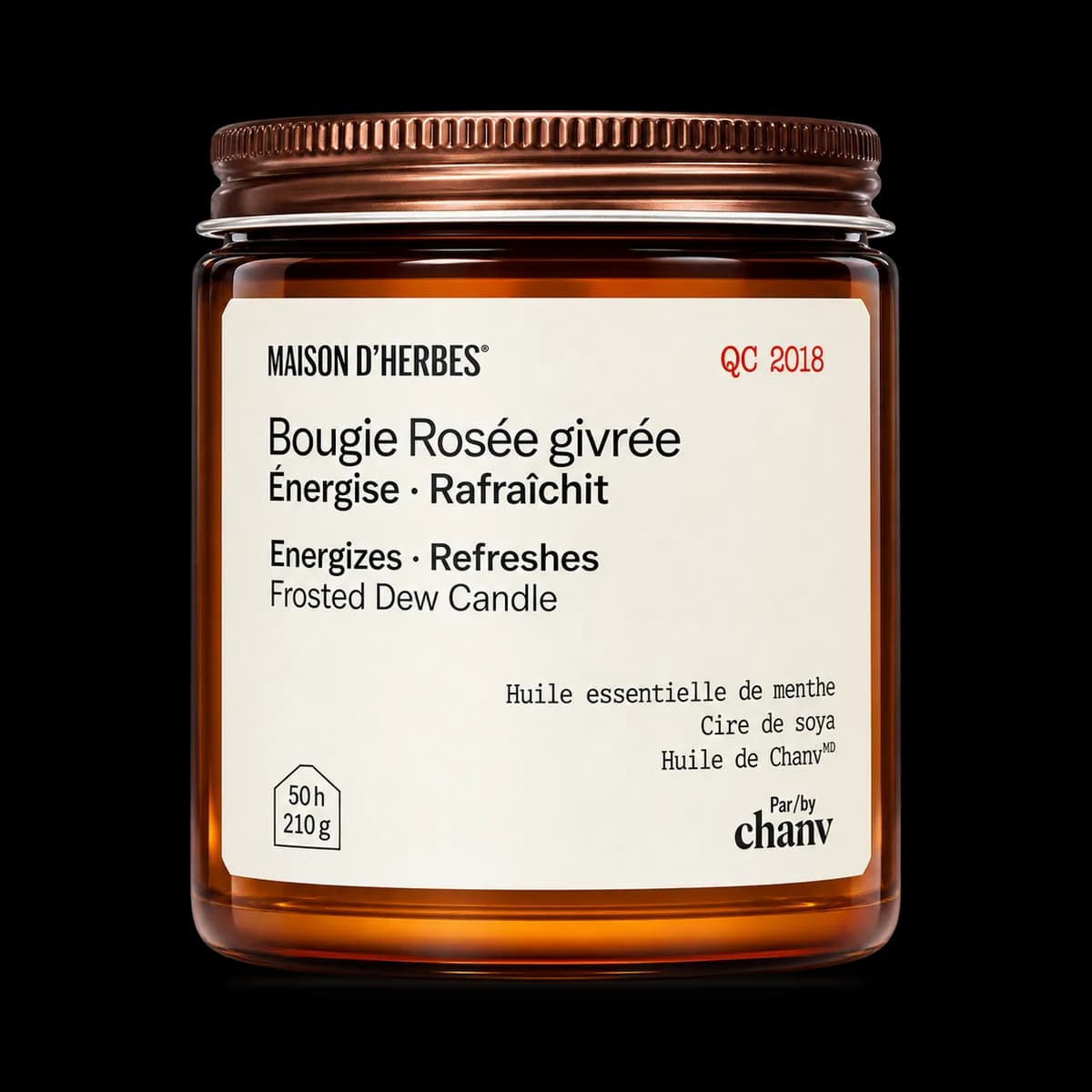 Bougie Rosée givrée