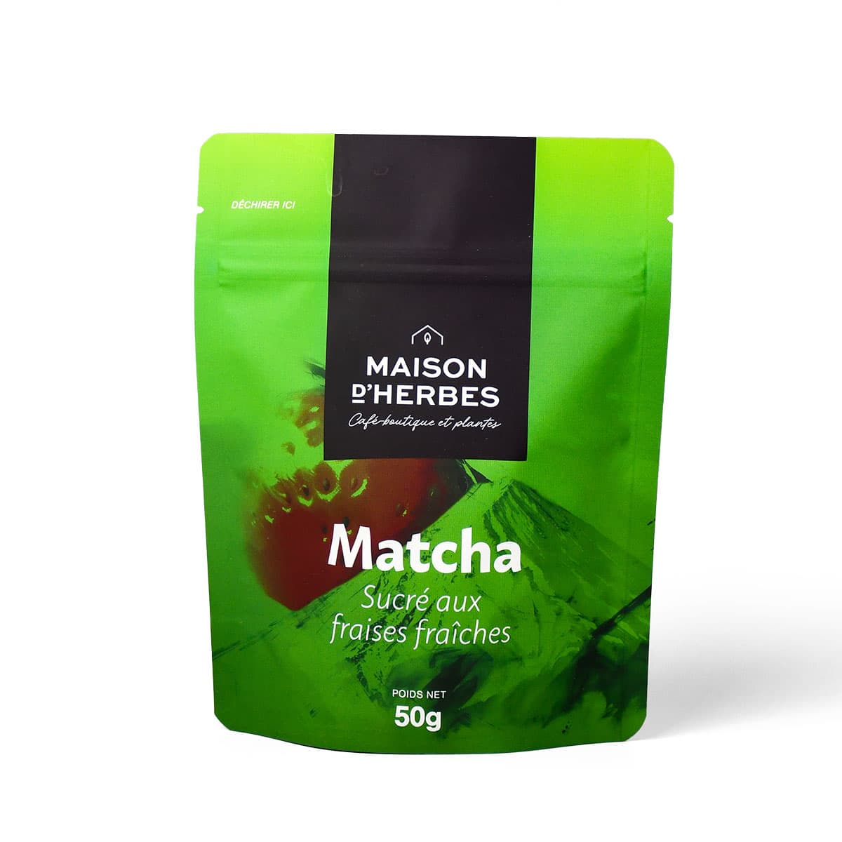 Thé matcha à la fraise