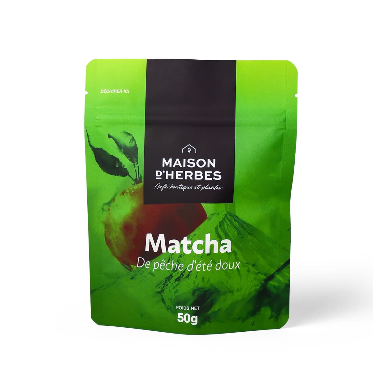 Thé matcha à la pêche