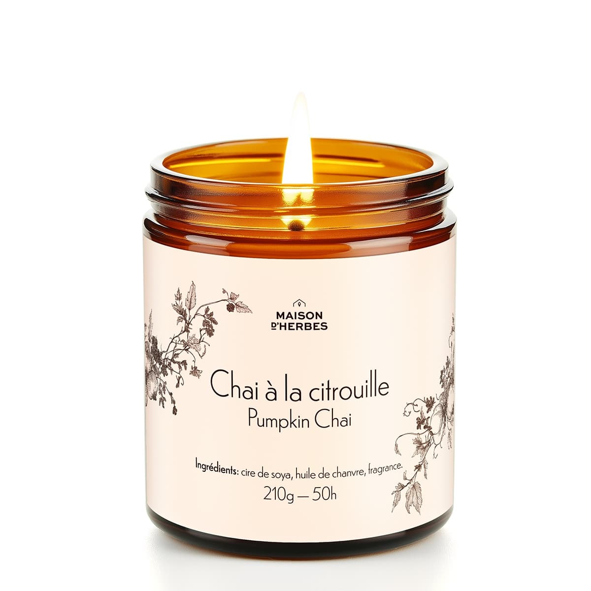 Chandelle chai à la citrouille